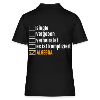 Mathematik Mathe Rechnen Algebra - Frauen Polo Shirt - Schwarz - Hinten - Ailine (174cm)