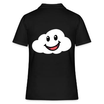 Emotions Feelings Friendly Cloud Sky - Women's Polo Shirt - black - Back - Ailine (174cm)