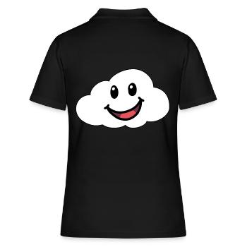 Emotions Feelings Friendly Cloud Sky Weather - Women's Polo Shirt - black - Back - Ailine (174cm)