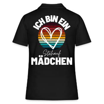 Sprücheshirts Motivationssprüche Motivationsspruch - Frauen Polo Shirt - Schwarz - Hinten - Ailine (174cm)