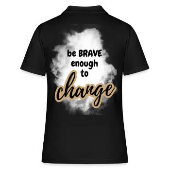 ATTITUDE POSITIVE ÉTAT D’ Motivation - Polo Femme - noir - Dos - Ailine (174cm)