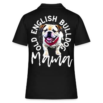 Bulldogge Bulldog Bulldoggen Mama - Frauen Polo Shirt - Schwarz - Hinten - Ailine (174cm)