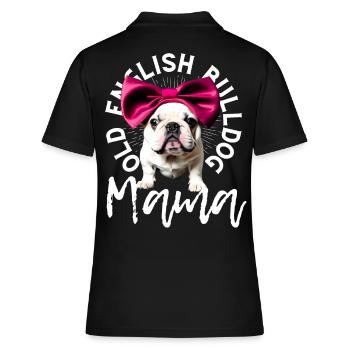Bulldogge Bulldog Bulldoggen Mama - Frauen Polo Shirt - Schwarz - Hinten - Ailine (174cm)