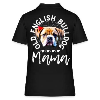 Bulldogge Bulldog Bulldoggen Mama - Frauen Polo Shirt - Schwarz - Hinten - Ailine (174cm)