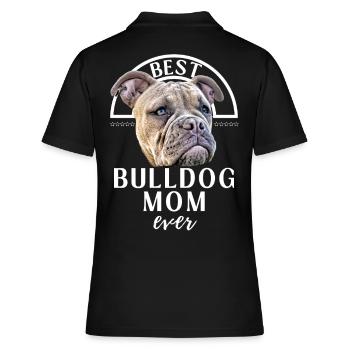 Bulldog - Bulldog MOM - Bulldogs Mom - Polo Femme - noir - Dos - Ailine (174cm)