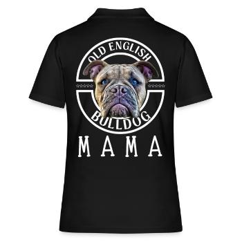 Bulldogge Bulldog Bulldoggen Mama - Frauen Polo Shirt - Schwarz - Hinten - Ailine (174cm)