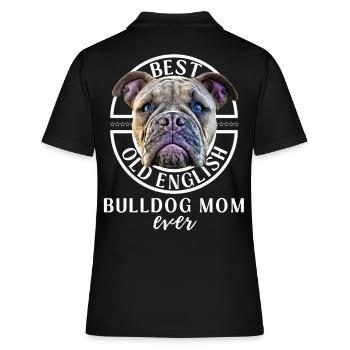 Bulldogge - BEST Bulldog MOM - Bulldoggen Mama - Polo Femme - noir - Dos - Ailine (174cm)