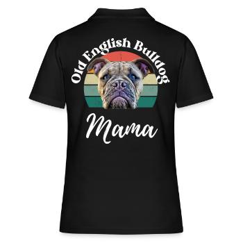 VIEUX BOULEDOGUE ANGLAIS MAMAN ... Chien Chien Bouledogue - Polo Femme - noir - Dos - Ailine (174cm)