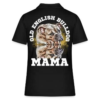 VIEUX BOULEDOGUE ANGLAIS MAMAN Chien Chiens Bouledogue - Polo Femme - noir - Dos - Ailine (174cm)