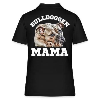 BULLDOGGEN MAMA Hund Hunde Bulldogge - Frauen Polo Shirt - Schwarz - Hinten - Ailine (174cm)