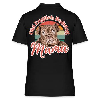 VIEUX BOULEDOGUE ANGLAIS Maman chien chiens bouledogue - Polo Femme - noir - Dos - Ailine (174cm)
