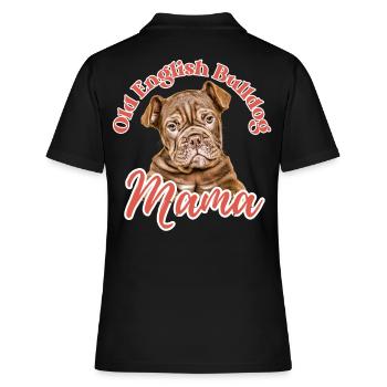 VIEUX BOULEDOGUE ANGLAIS Maman chien chiens bouledogue - Polo Femme - noir - Dos - Ailine (174cm)