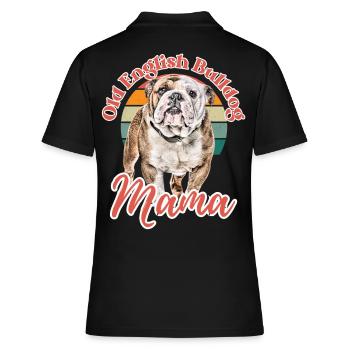 VIEUX BOULEDOGUE ANGLAIS Maman chien chiens bouledogue - Polo Femme - noir - Dos - Ailine (174cm)