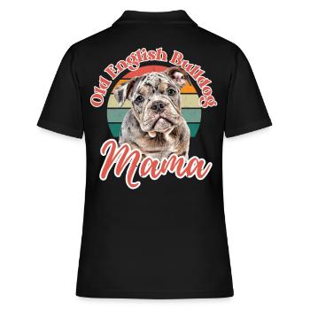 VIEUX BOULEDOGUE ANGLAIS Maman chien chiens bouledogue - Polo Femme - noir - Dos - Ailine (174cm)