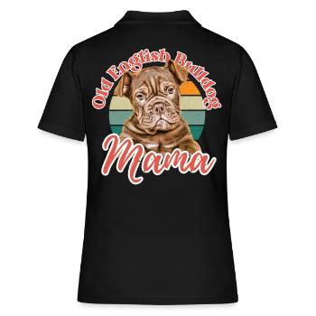 VIEUX BOULEDOGUE ANGLAIS Maman chien chiens bouledogue - Polo Femme - noir - Dos - Ailine (174cm)