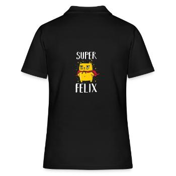 Felix - Frauen Polo Shirt - Schwarz - Hinten - Ailine (174cm)