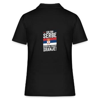 Serbe Serbe Serbie - Polo Femme - noir - Dos - Ailine (174cm)
