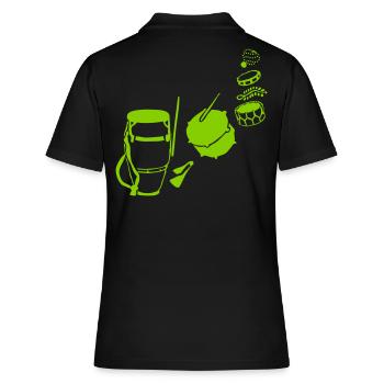 samba - Frauen Polo Shirt - Schwarz - Hinten - Ailine (174cm)