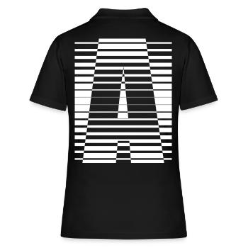 LETTER A - Women's Polo Shirt - black - Back - Ailine (174cm)