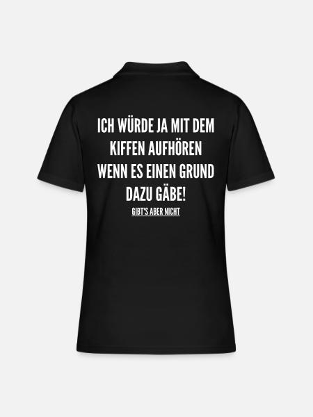 Kiffen - Frauen Polo Shirt - Schwarz