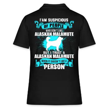 Alaskan Malamute - Frauen Polo Shirt - Schwarz - Hinten - Ailine (174cm)
