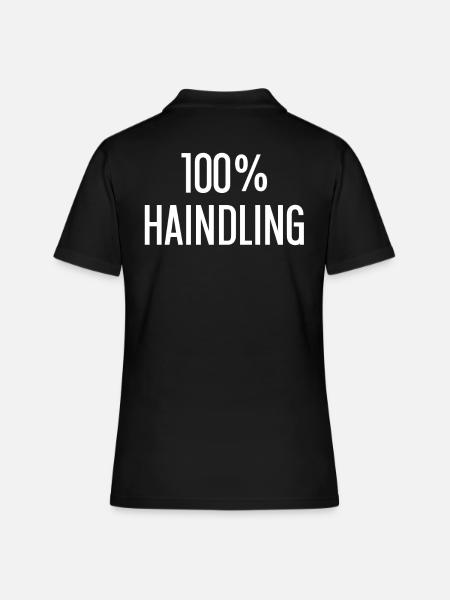 100 Prozent Haindling - Frauen Polo Shirt - Schwarz