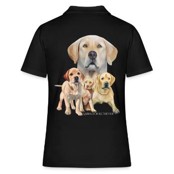 Labrador Retriever - Women's Polo Shirt - black - Back - Ailine (174cm)
