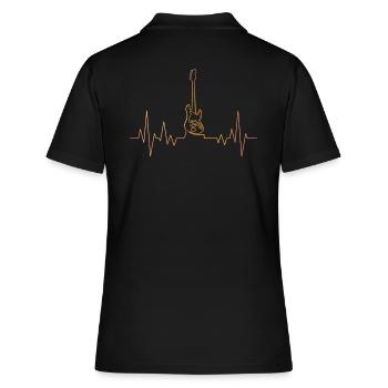 Heartbeat electric guitar - Women's Polo Shirt - black - Back - Ailine (174cm)