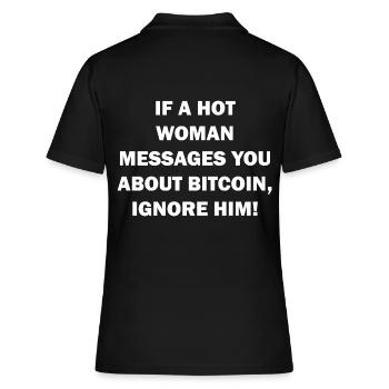 Drôle Crypto Bitcoin Dicton Cadeau - Polo Femme - noir - Dos - Ailine (174cm)