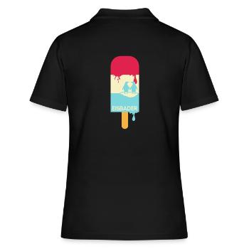 Eisbader Eiszeit im Eisbad - Frauen Polo Shirt - Schwarz - Hinten - Ailine (174cm)