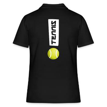 tennis tennis match tennis balle de tennis court de tennis - Polo Femme - noir - Dos - Ailine (174cm)