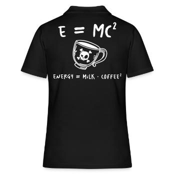 Énergie Lait Café Chimie - Polo Femme - noir - Dos - Ailine (174cm)