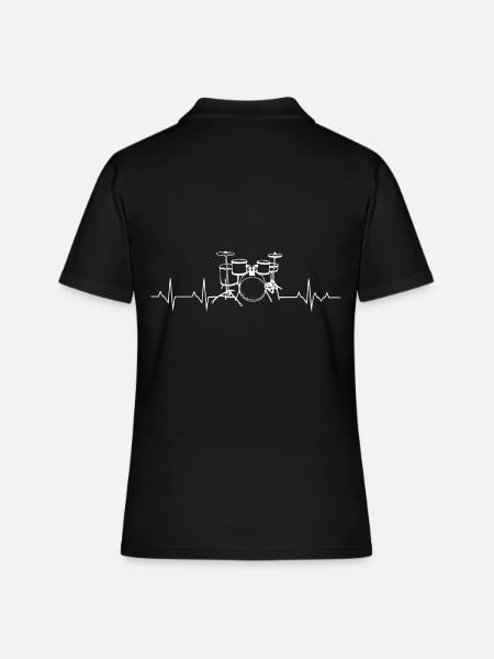 Drums Heartbeat Drums - Women's Polo Shirt - black
