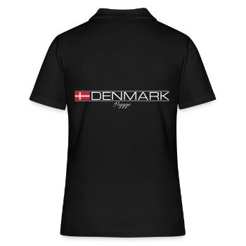 Denmark - Hygge - Dänemark - Frauen Polo Shirt - Schwarz - Hinten - Ailine (174cm)