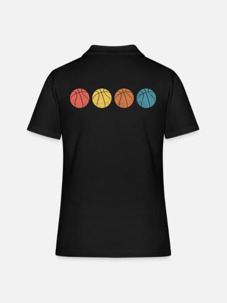 Basketball retro basketballer - Polo Femme - noir