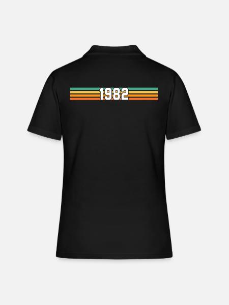 Retro 1982 made in 1982 - Polo Femme - noir