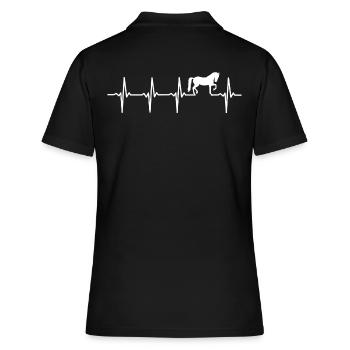 cheval battement de coeur équitation dressage - Polo Femme - noir - Dos - Ailine (174cm)