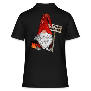 Helper Gnome Christmas Gnome - Women's Polo Shirt - black - Back - Ailine (174cm)