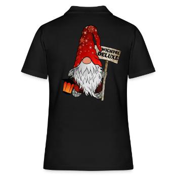 Gnome Deluxe – Le Gnome de Noël exclusif - Polo Femme - noir - Dos - Ailine (174cm)