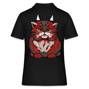 Chat satanique chats petit diable Satan Halloween - Polo Femme - noir - Dos - Ailine (174cm)