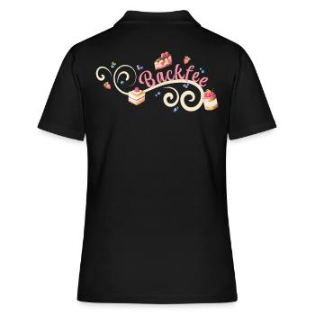 Backfee - Frauen Polo Shirt - Schwarz - Hinten - Ailine (174cm)