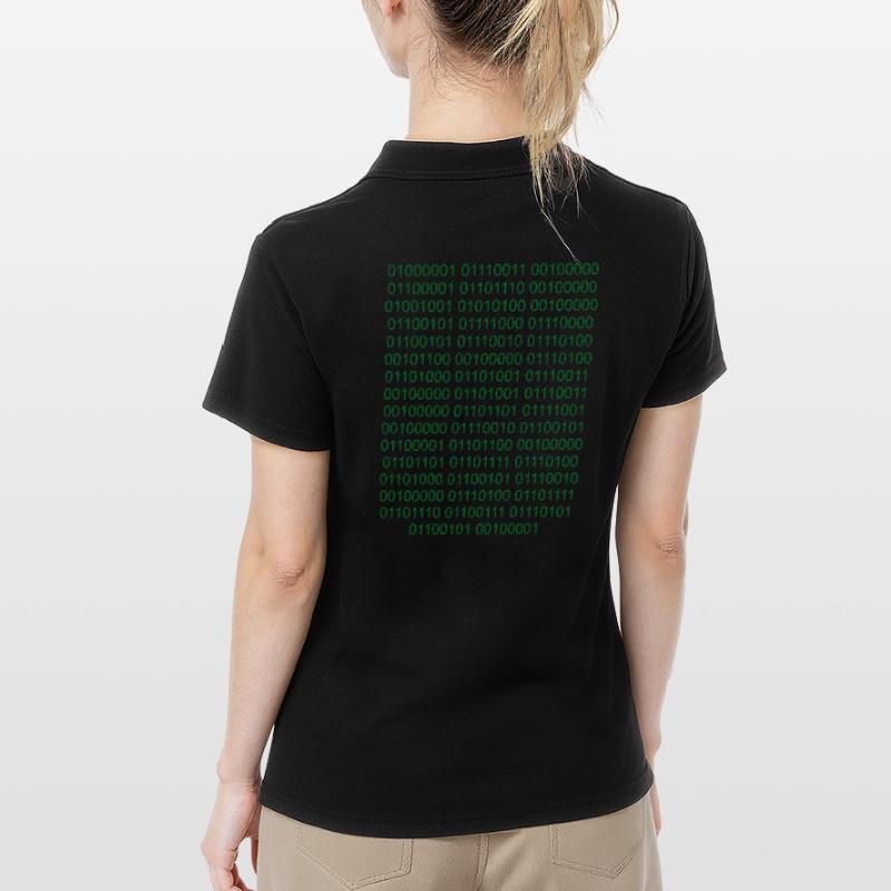 Binary Code Computer Scientist Nerd Women's Polo Shirt