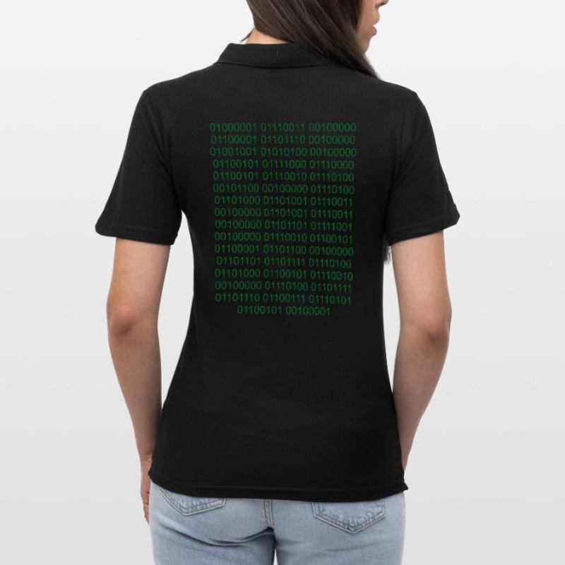 Binary Code Computer Scientist Nerd Women's Polo Shirt