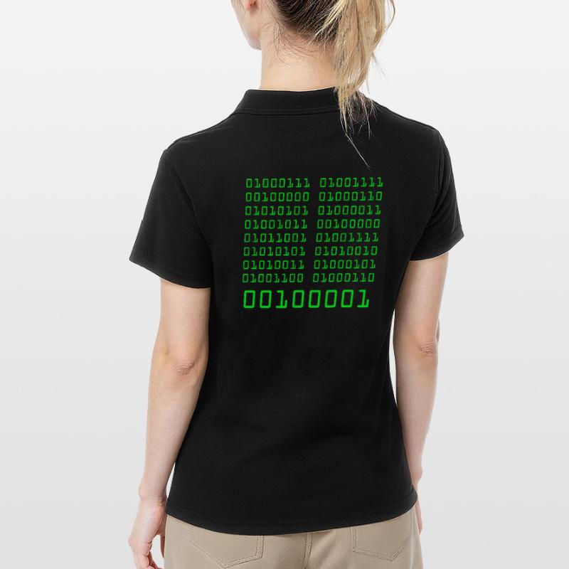 Go fuck yorself! Binärcode Programmieren Code Frauen Polo Shirt