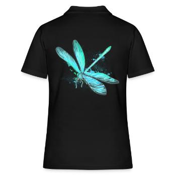 Etang à insectes libellule étang - Polo Femme - noir - Dos - Ailine (174cm)