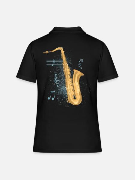 saxophone - Polo Femme - noir
