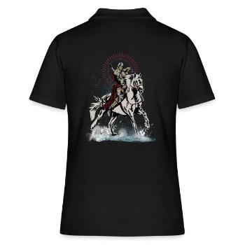 Guerrier médiéval arc et flèche chevalier - Polo Femme - noir - Dos - Ailine (174cm)