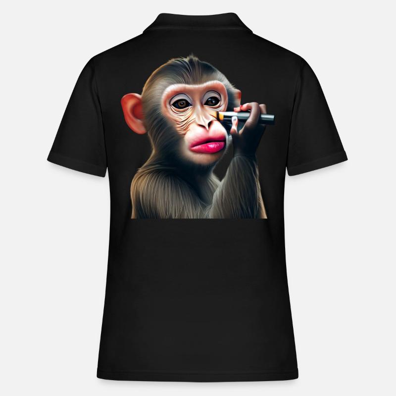 Make-up monkey - Women's Polo Shirt - black