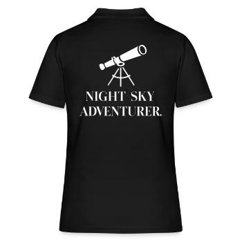 Ciel nocturne Aventuriers Astronomes amateurs - Polo Femme - noir - Dos - Ailine (174cm)
