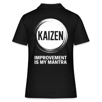 L’amélioration du Kaizen est mon mantra - Polo Femme - noir - Dos - Ailine (174cm)